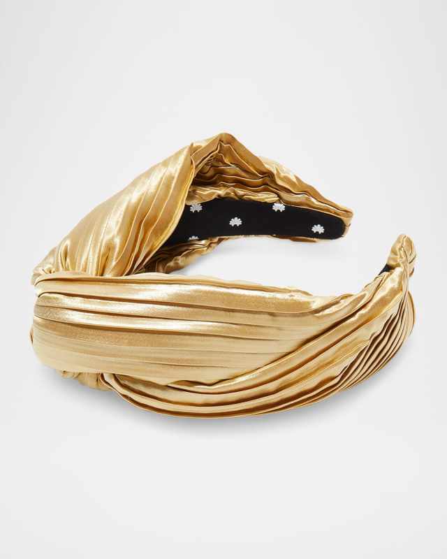 Greta Twist Knotted Metallic Headband